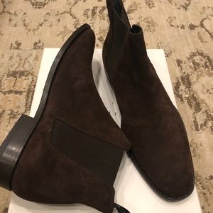 Sandro Marron Brown Suede Chelsea Boots